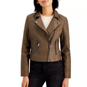 CoffeeShop Juniors' Faux Leather Moto Jacket